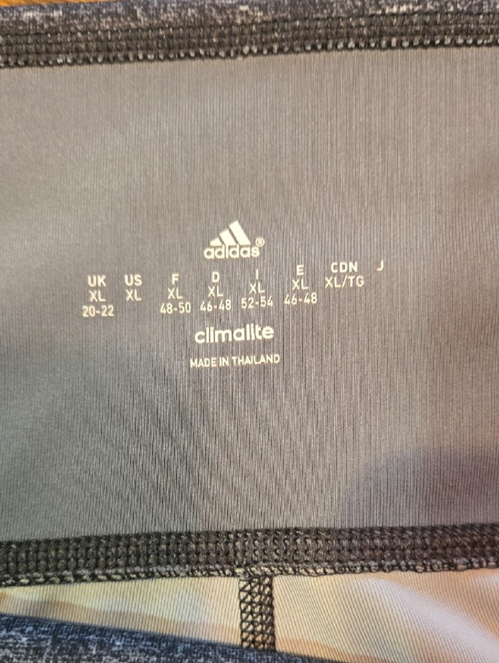 adidas Women's Heathered Black Capri Leggings - Picture 3 of 3